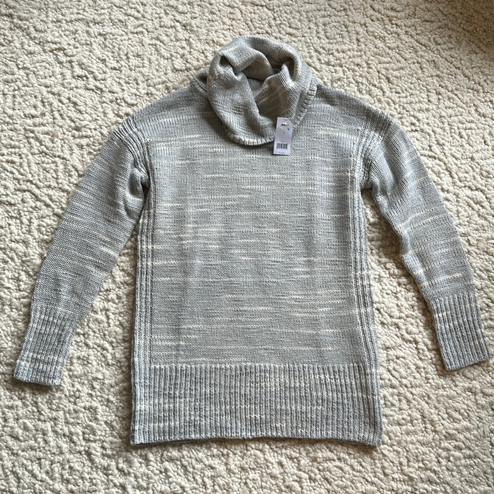 Space Dyed Turtleneck Tunic Sweater